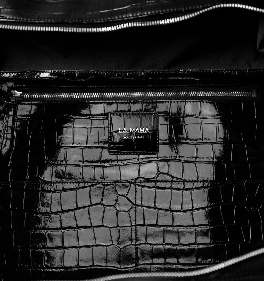 LM1 Black Lacquer Croco