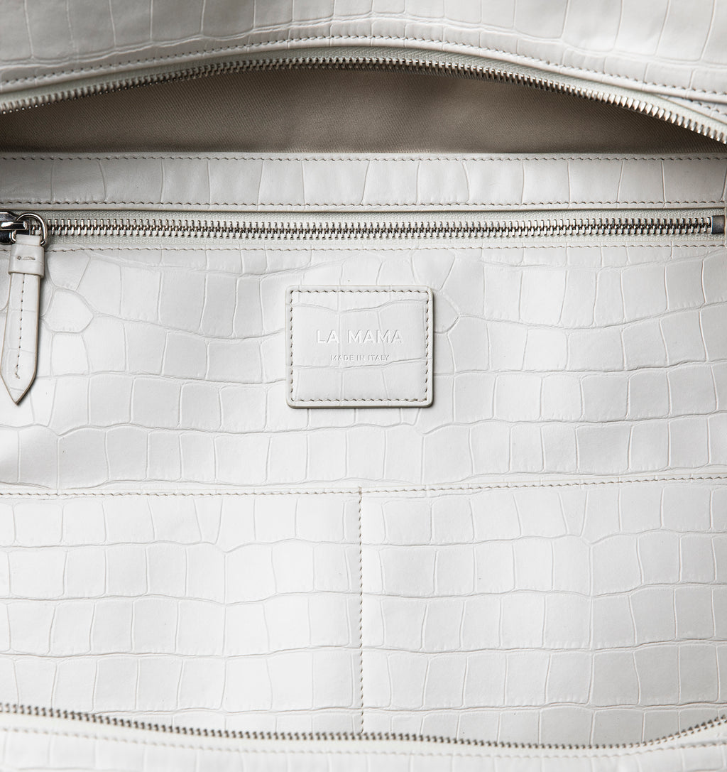 LM1 White Matte Croco