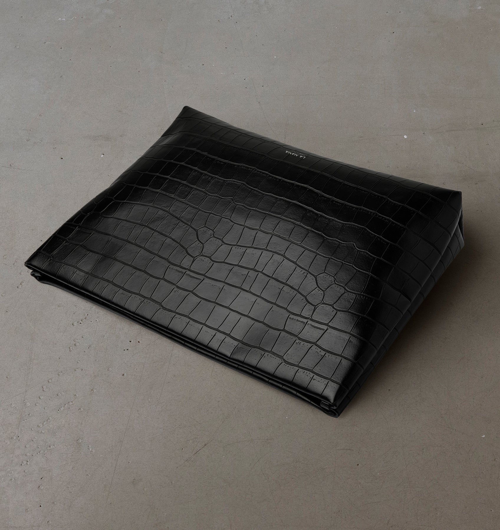 Green Matte Croco Pouch