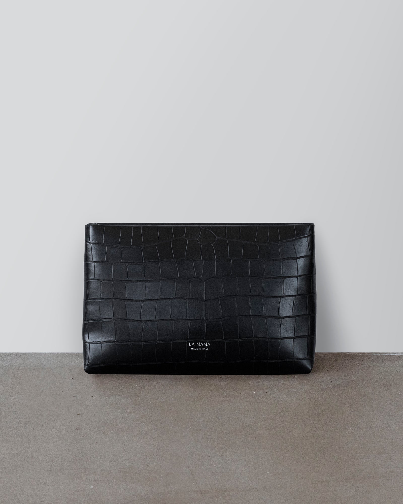 Green Matte Croco Pouch