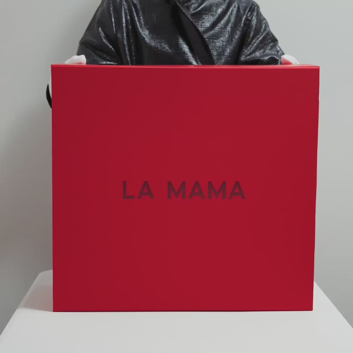 LM1 Black Lacquer Croc-Embossed